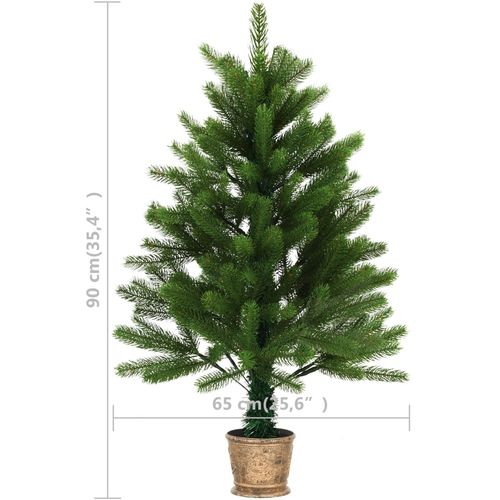 Umjetno božićno drvce s realističnim iglicama 90 cm zeleno slika 19