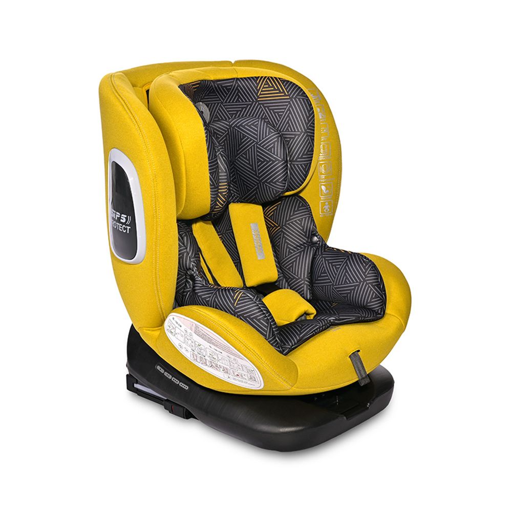 Lorelli Rotirajuća autosjedalica Phoenix 40-150cm Isofix, Lemon Curry slika 1