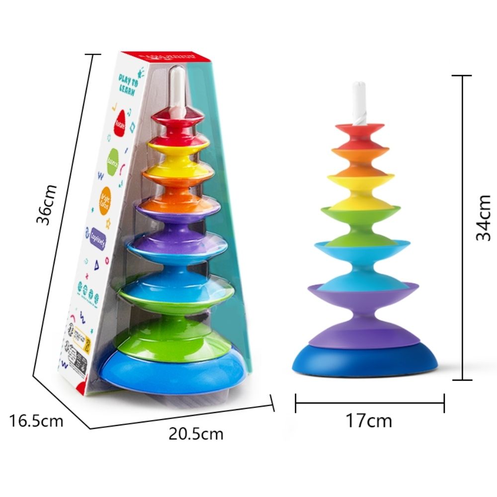 Woopie baby šareni toranj puzzle obrazovna piramida 18m+ slika 4