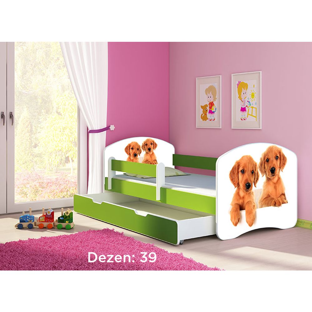 ACMA Dječiji krevet Acma II sa ladicom Green - 180x80cm - Dezen 39 slika 2