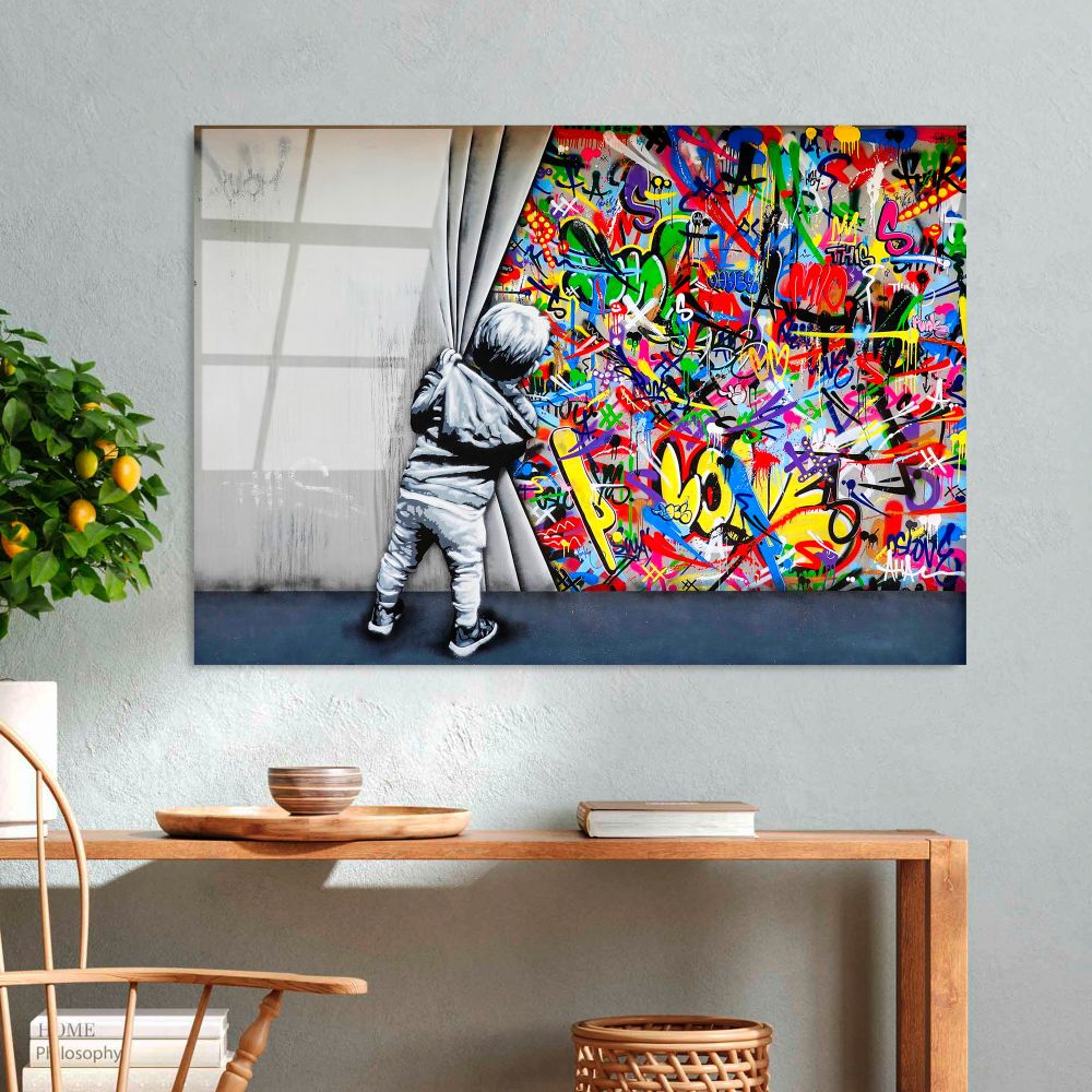 UV-782 Dekorativna Slika na Kaljenom Staklu, 70 x 100 cm, Višebojna slika 2