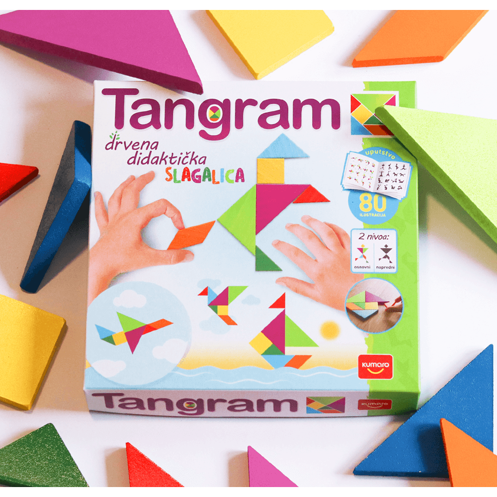 Kumaro Tangram Drvena didaktička slagalica slika 2