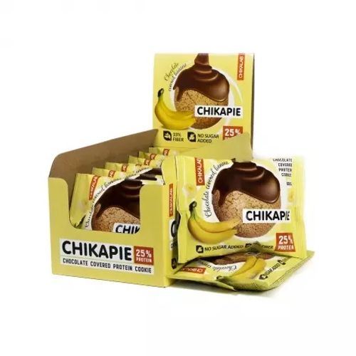 CHIKALAB - CHIKAPIE Čokoladom preliven proteinski cookie sa punjenjem Banana 60g slika 1