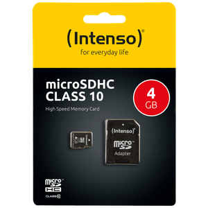 (Intenso) Micro SD Kartica 4GB Class 10 (SDHC &amp; SDXC) sa adapterom - SDHCmicro+ad-4GB/Class10