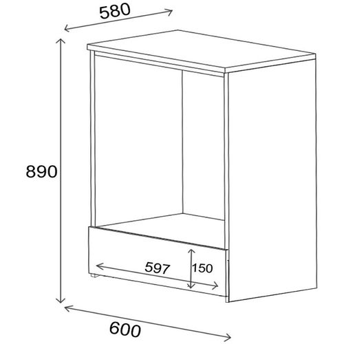 Gefen - White White Oven Cabinet slika 6