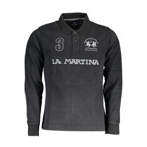 LA MARTINA POLO LONG SLEEVE MAN BLACK