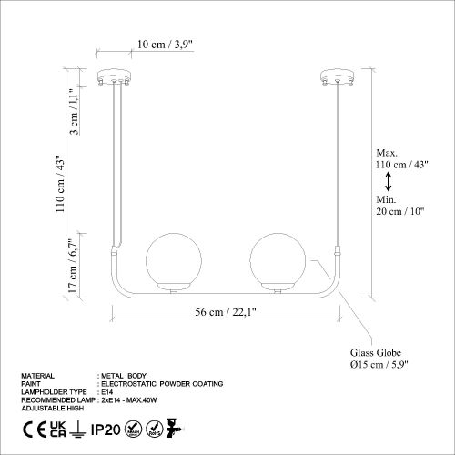 Faruk - 13712 White Chandelier slika 7