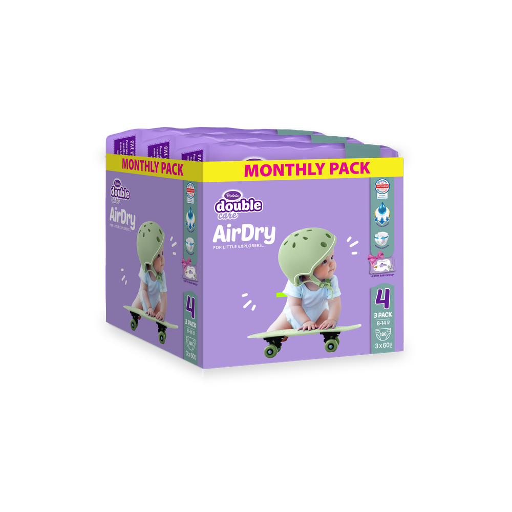 Violeta Double care pelene Air Dry Mjesečno pakovanje slika 2