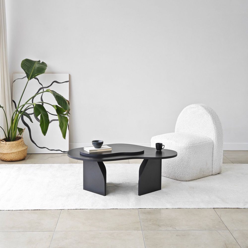 Kafa stol Melted - Crni slika 2