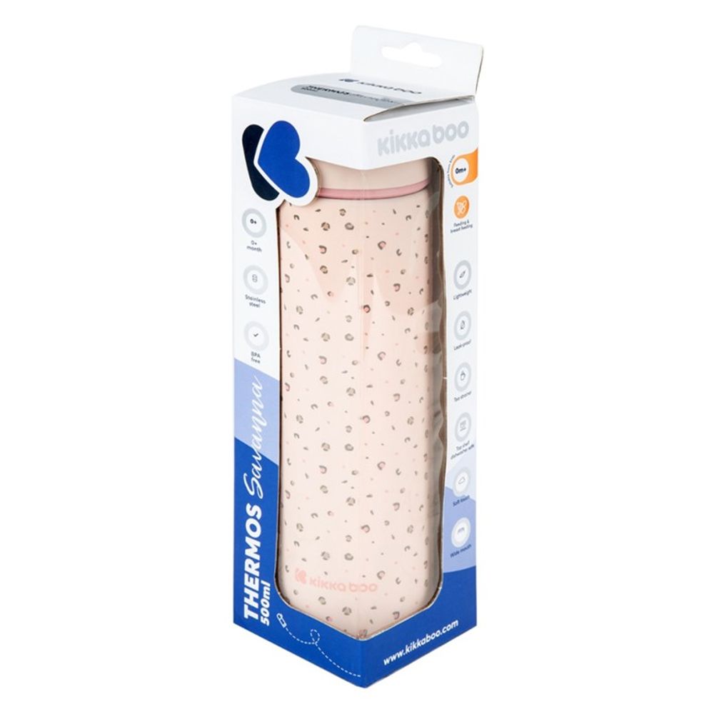 Kikka Boo Termos boca Savanna 500ml, Pink slika 5