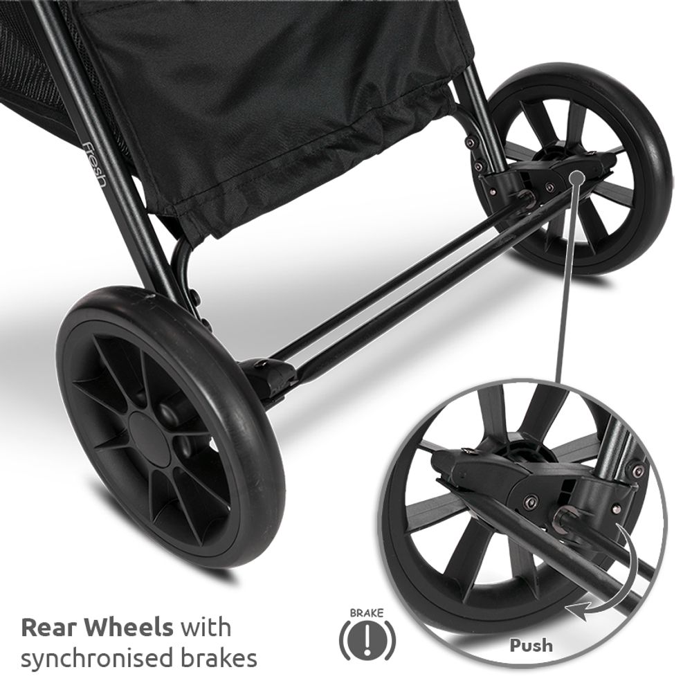 Lorelli Kolica za bebe Fresh, Black Pearl slika 11