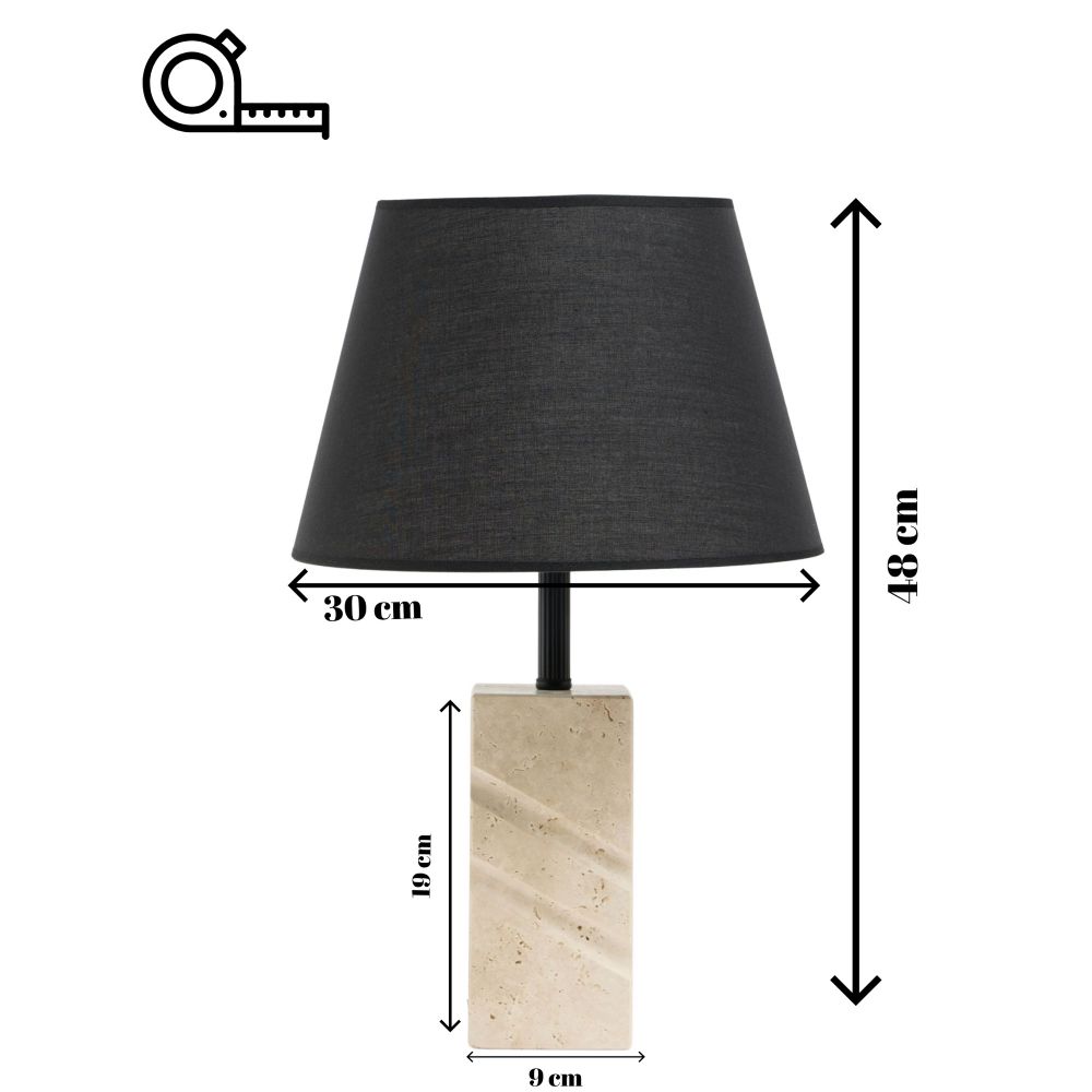 Stolna Lampa Valen - Crna slika 8