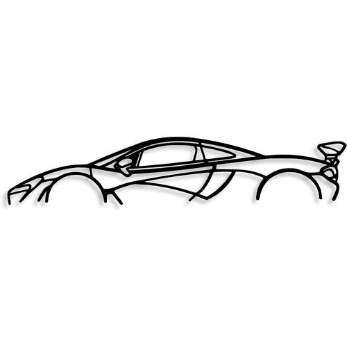 Mclaren P1 Silhouette Black Decorative Metal Wall Accessory slika 4