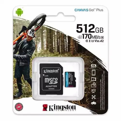 SD Card 512GB Kingston Canvas Go! Plus sa adapterom SDCG3/512GB slika 2