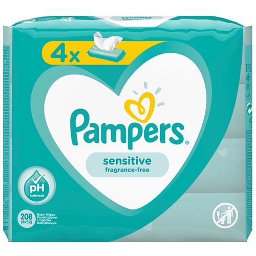 Pampers vlažne maramice  Sensitive 4x52 kom slika 2