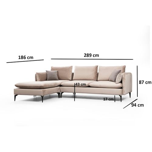 Atelier Del Sofa Kutna garnitura na razvlačenje, Bež, Felix Corner slika 13