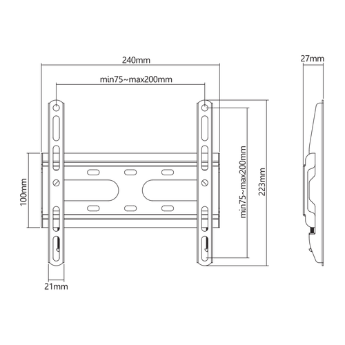 Sbox zidni stalak PLB-2522F-2 slika 5