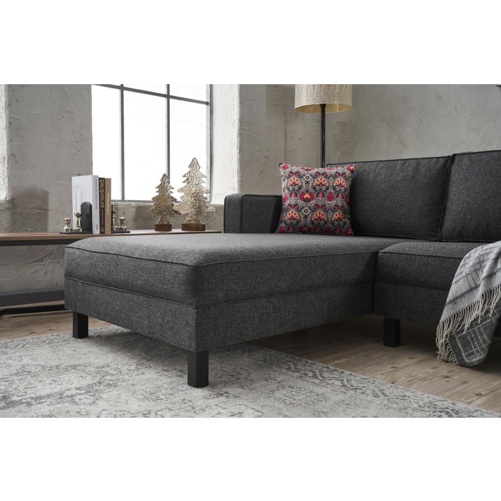 Kale Linen Left - Antracitni Ugaoni Sofe slika 4
