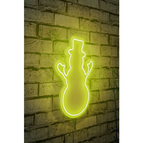 Wallity Ukrasna plastična LED rasvjeta, Snowman - Yellow slika 10