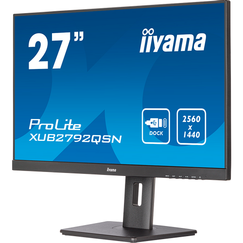 Monitor IIYAMA XUB2792QSN-B5 27’’ WQHD IPS USB-C Dock with RJ45 4ms HDMI DP USB 3.0 slika 2