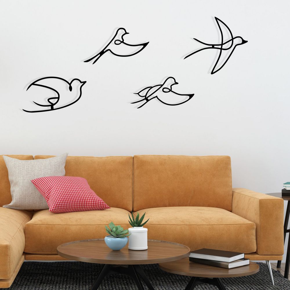 Decorative metal wall accessory Hope, colour: black slika 3