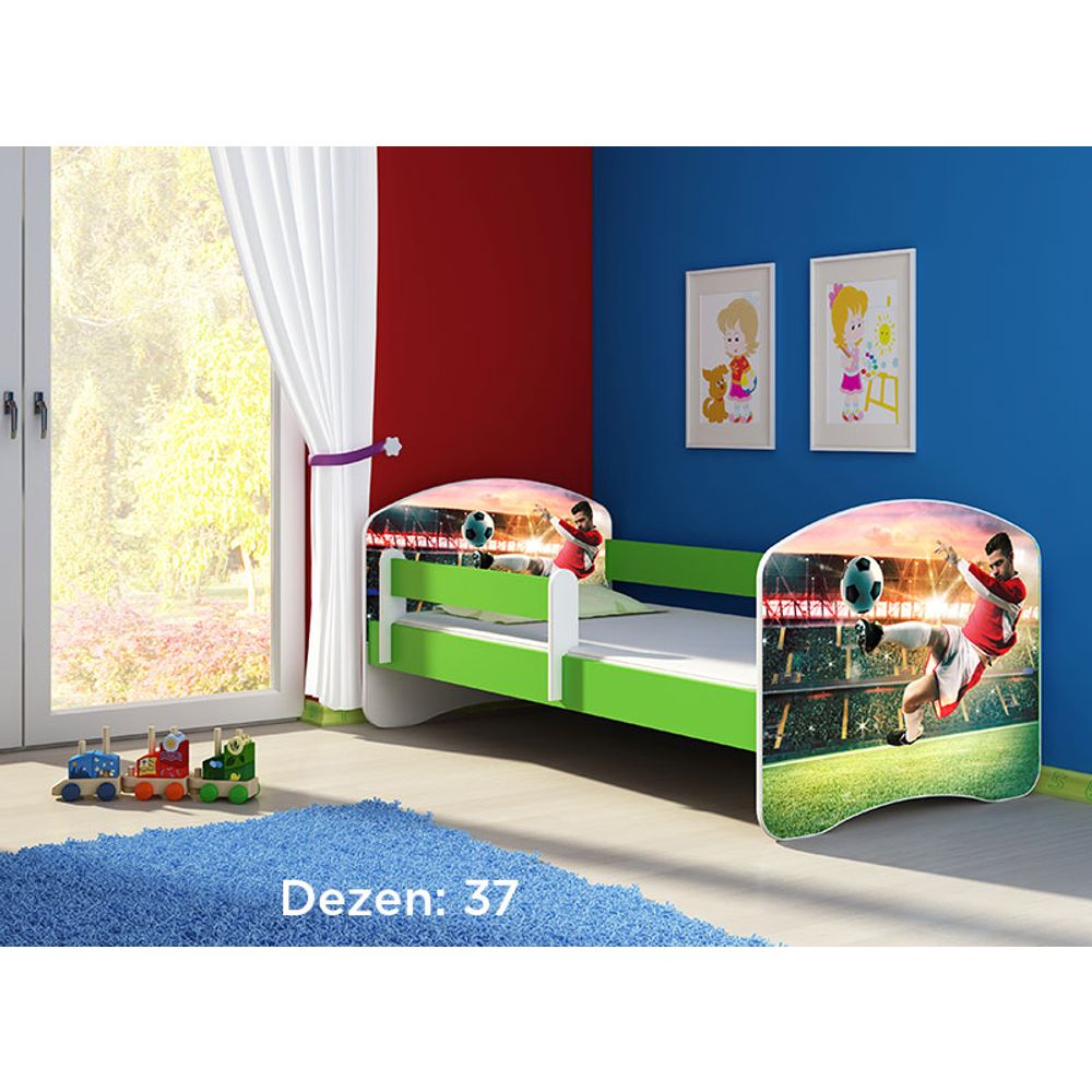 ACMA Dječiji krevet Acma II Green - 140x70cm - Dezen 37 slika 2