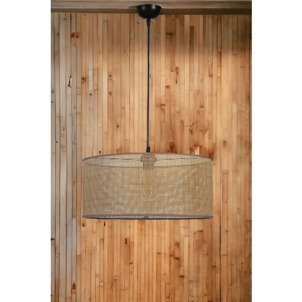 Elegantna Örgülü Rattan Avize sa Zlatno-Crnim Nijansama slika 2