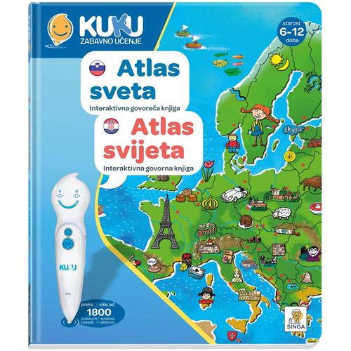 Interaktivna knjiga KUKU - Atlas svijeta (bez olovke)  slika 1