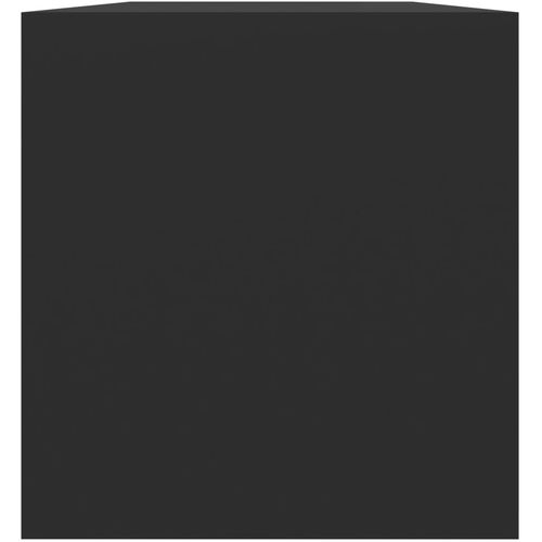 Kutija za pohranu vinilnih ploča crna 71 x 34 x 36 cm drvena slika 19