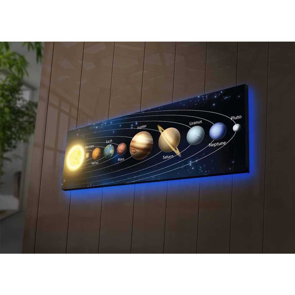3090NASA-021 Višebojna Dekorativna Slikarska Platna sa LED Osvjetljenjem slika 1