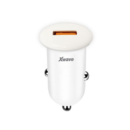 Xwave C20 USB brzi auto punjač/Singl 1xUSB3.1A do 1.5A/12V srebrno bela slika 1