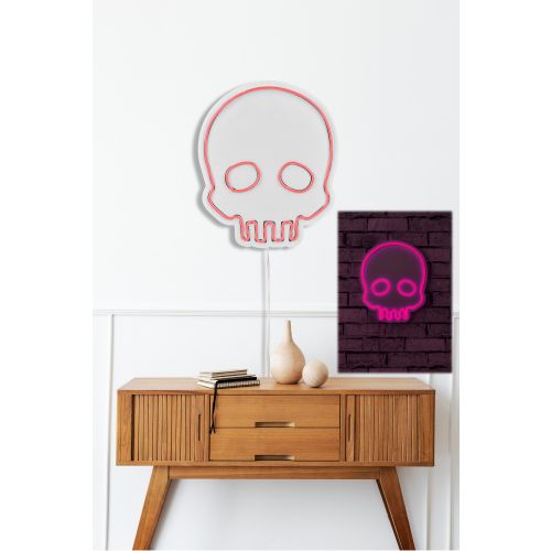 Wallity Ukrasna plastična LED rasvjeta, Skull - Pink slika 13