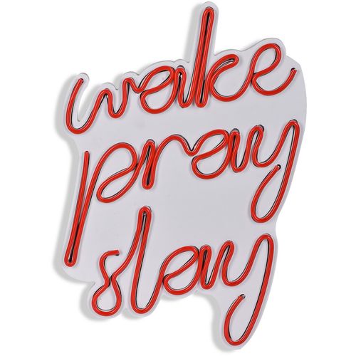Wallity Ukrasna plastična LED rasvjeta, Wake Pray Slay - Red slika 6