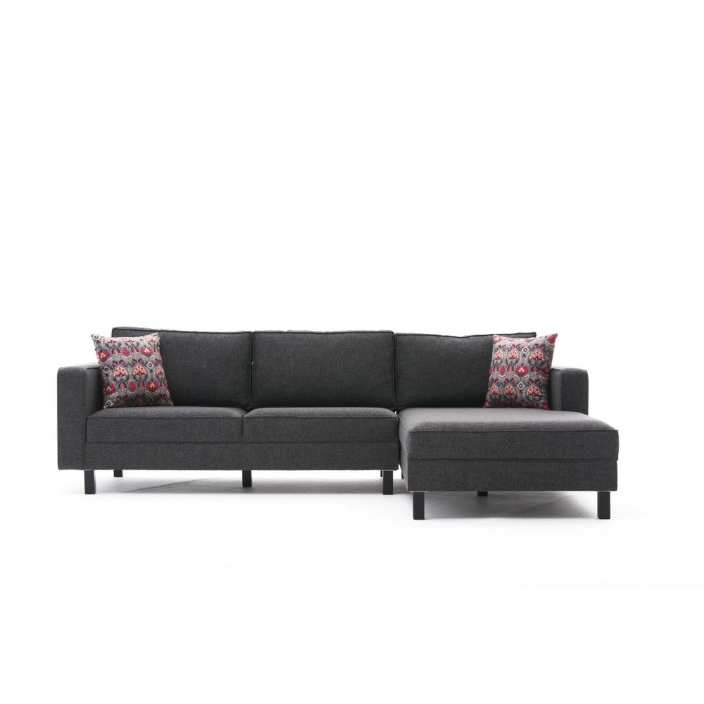 Kale Linen Desni Kutni Sofa - Antracit slika 6