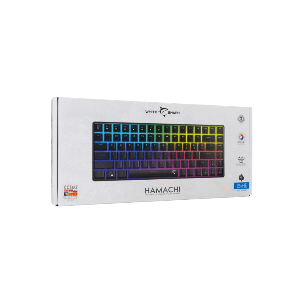 WHITE SHARK Mehanička tastatura GK-005122 HAMACHI / HR, plavi prekidači slika 5