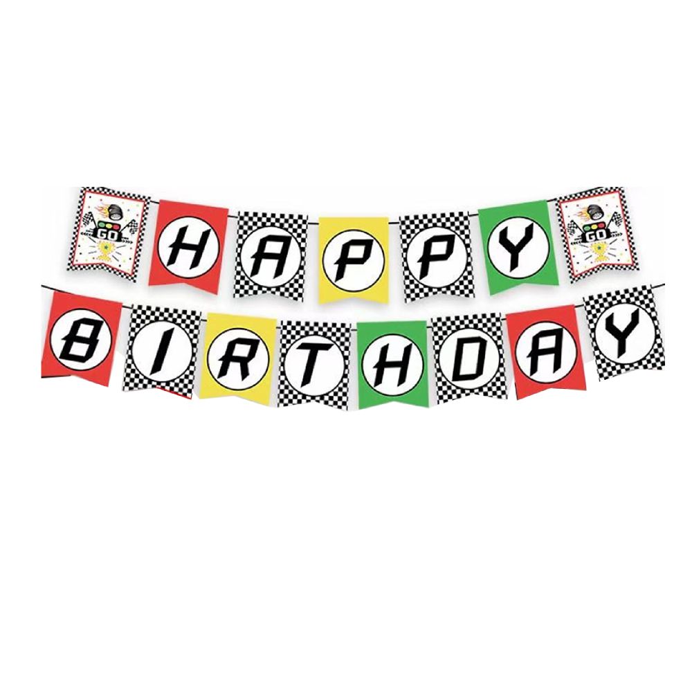 Baner Happy birthday 2.5m RACE CAR slika 2