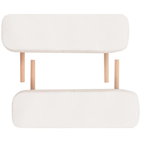 Set sklopivog dvodijelnog masažnog stola 10 cm i stolca bijeli slika 6