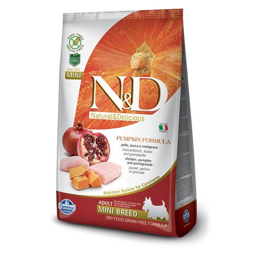 N&D Pumpkin Adult Mini Piletina i Nar 800g slika 1