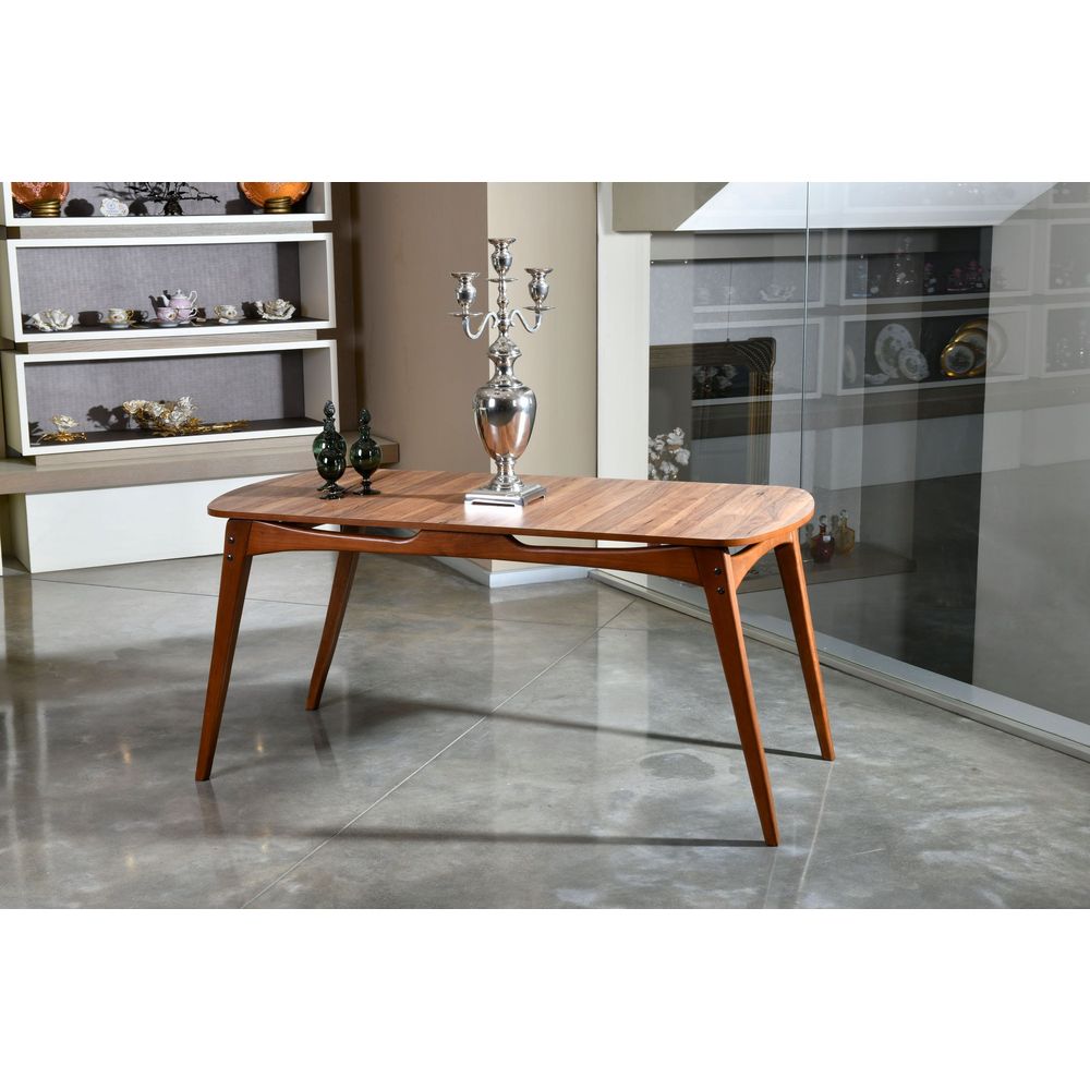 Touch Wooden - Set stola i stolica od orahovog drveta 'Cream Walnut' (5 komada) slika 10