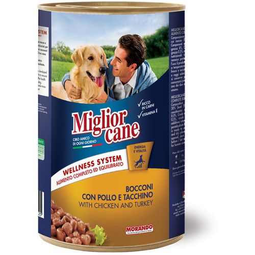Miglior hrana za pse u limenci, Piletina i Puretina, 1250 g slika 1