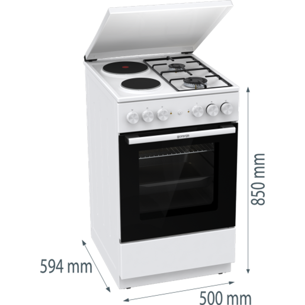 Gorenje Kombinovani štednjak GK5A12WG / 68 l slika 7