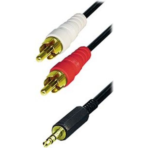 Transmedia Cable 2x RCA-plug - 3,5 mm stereo gold plugs, 1,5m slika 1