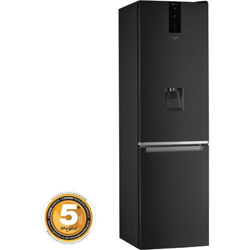Whirlpool W7 921O K AQUA frižider sa zamrzivačem dole 6th SENSE® tehnologija, NoFrost, visina 201 cm, širina 60cm, crna boja slika 1