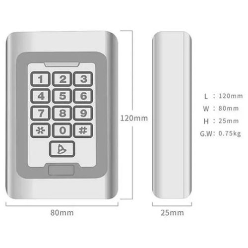 SMART-KPS-LOCK-Door Gembird metalno kuciste IP65 vodootporno RFID EM kartica, kontrola pristupa slika 1