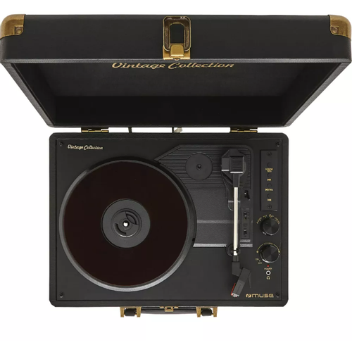 GRAMOFON MUSE MT-103GD KOŽA CRNO slika 7