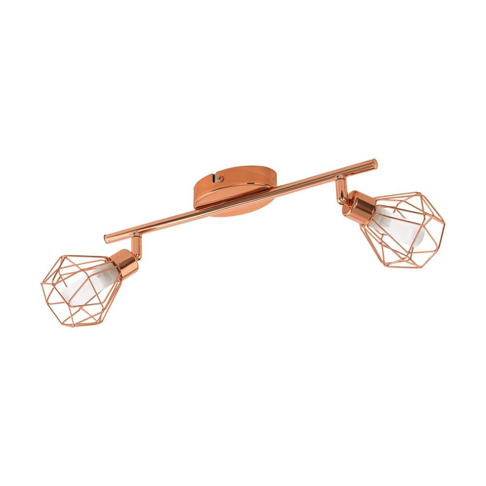 Eglo Zapata reflektor/2, led, g9, 2x2,5w, 2x360lm, bakar/čelik/bijelo staklo  slika 1