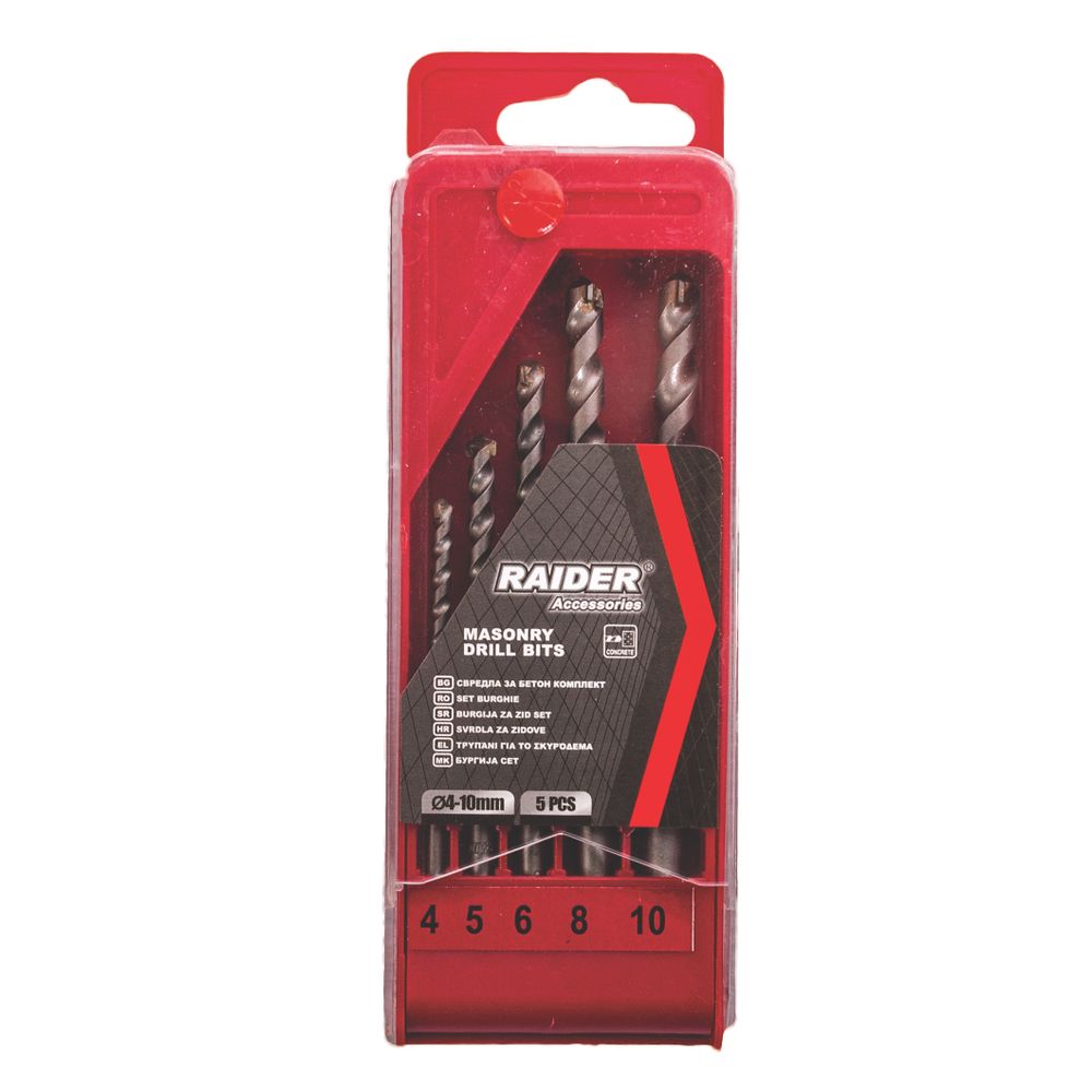 RAIDER Burgije za beton Ø 4 - 10 mm - Set 5 kom.  slika 1