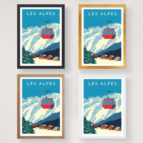 Wallity Poster (50 x 70), Les Alpes - 1990 slika 3