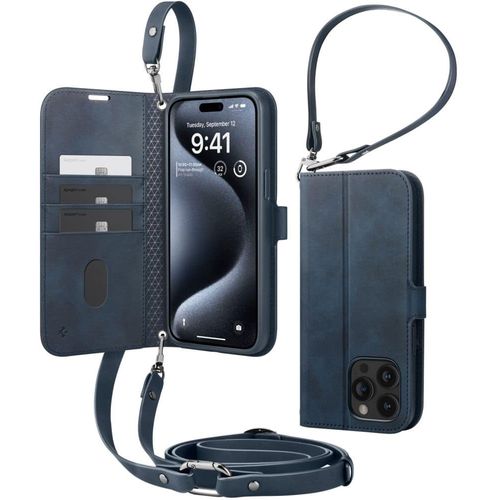 Spigen Wallet S Pro case za iPhone 15 Pro Max - navy blue slika 2