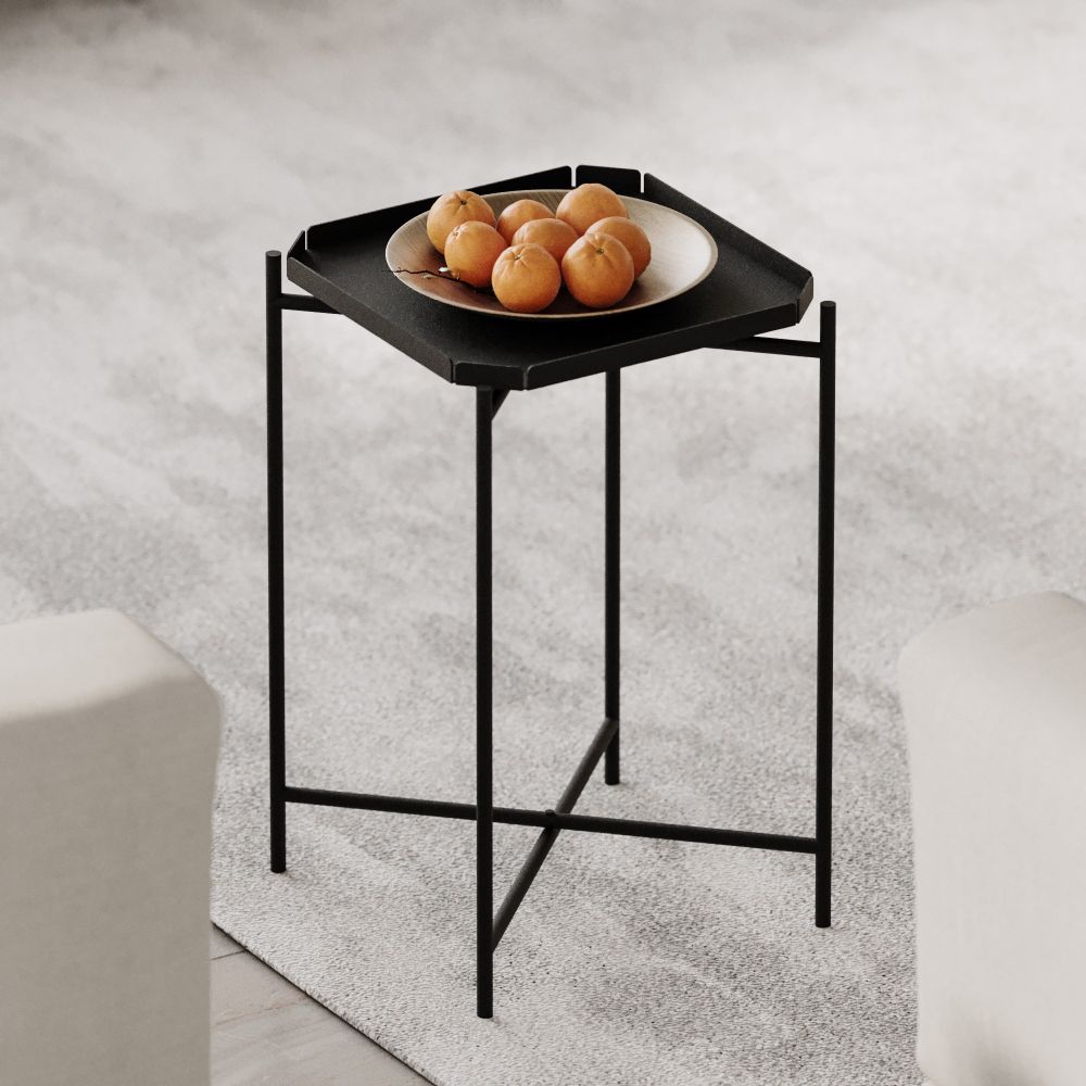 Kafa stol Shb-008 - Crni metalni stol slika 1